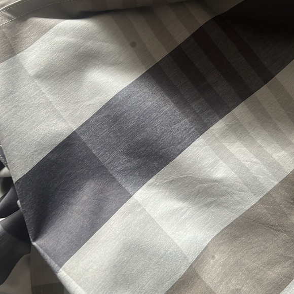 Theory Plaid Cotton & Silk Open Front Trench Coat size S - Picture 7 of 7